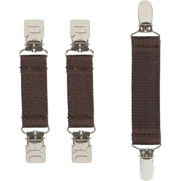 Hold’Em Mitten & Hat Clip Set Toddler Kids Sturdy Super Tight Grip - Brown - Picture 1 of 6